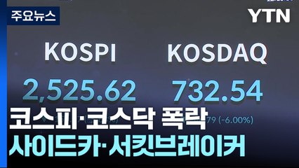 주가 폭락에 '동반' 사이드카 이어 서킷브레이커까지 / YTN