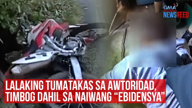 Lalaking tumatakas sa awtoridad, timbog dahil sa naiwang “ebidensya” | GMA Integrated Newsfeed