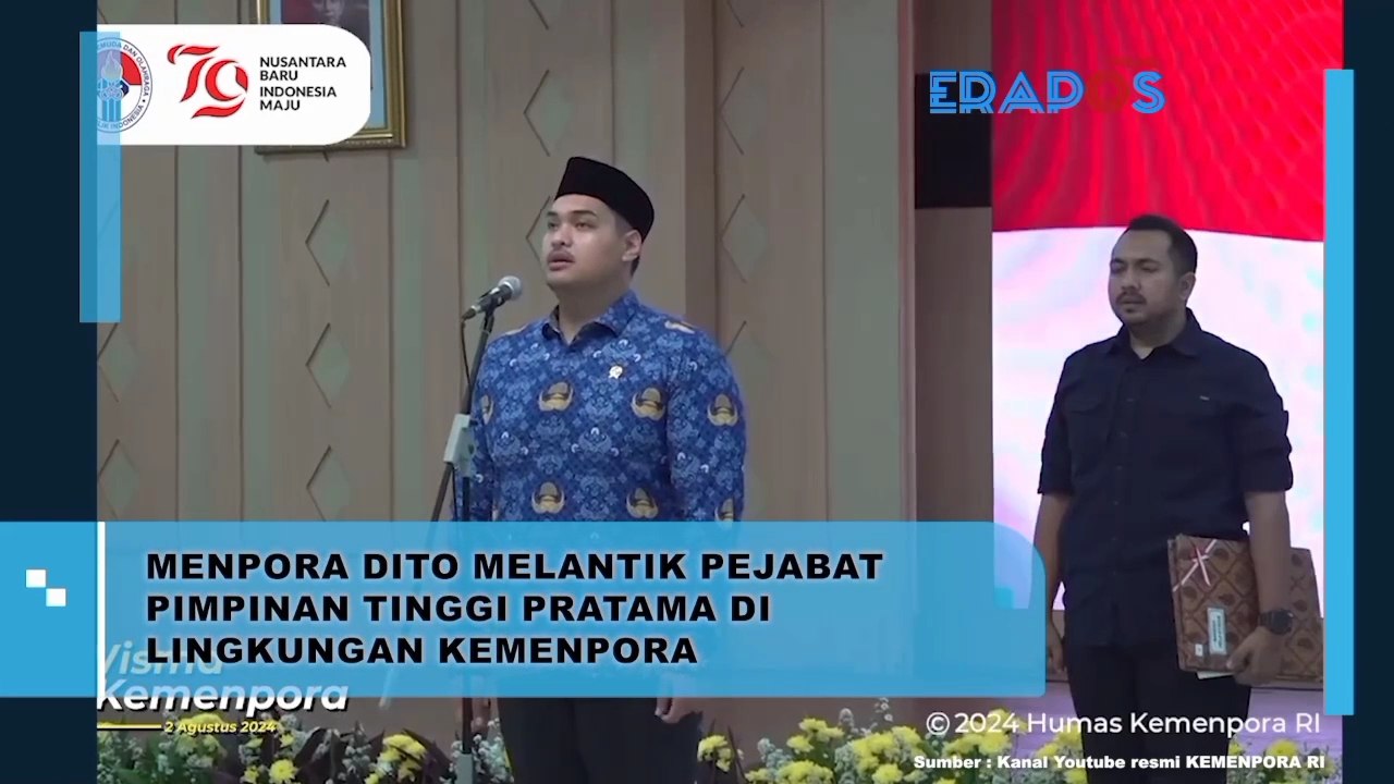 Menpora Dito Melantik Pejabat Pimpinan Tinggi Pratama Di Lingkungan Kemenpora