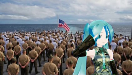 初音ミクによる　Marines' Hymn - Japanese dubbed version　（アメリカ軍歌　日本語吹替え版）