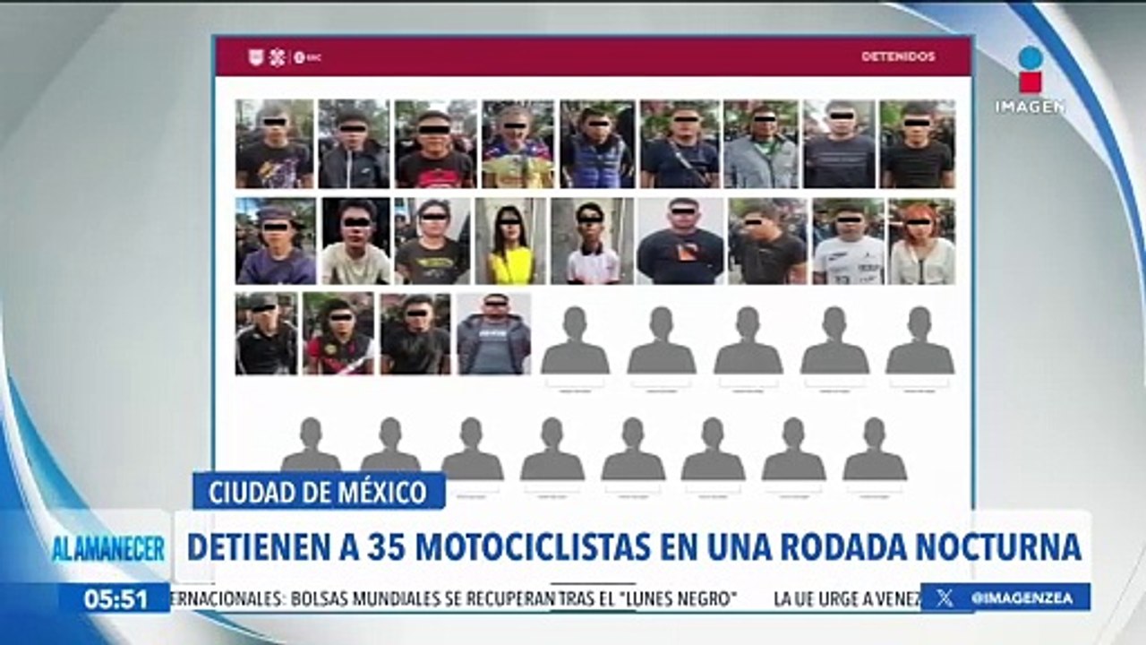 Detienen a 35 motociclistas en la alcaldía Iztapalapa, Ciudad de México