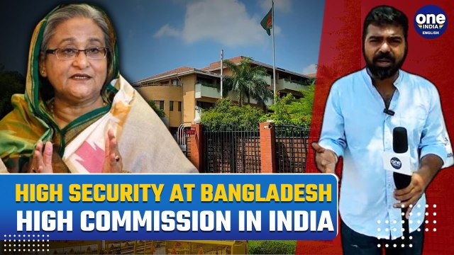 Sheikh Hasina Flees Bangladesh: Security Tightened At Bangladesh High Commission In Delhi | Watch