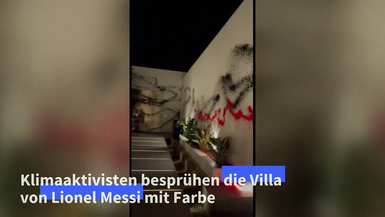 Klimaaktivisten besprühen Messi-Villa auf Ibiza mit Farbe