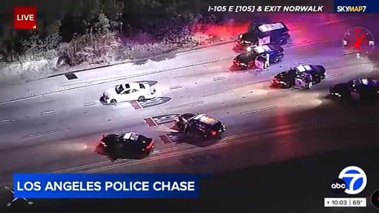 WILD CAR CHASE - Los Angeles California