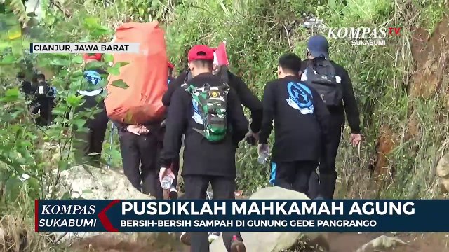 Pusdiklat Mahkaman Agung RI Bersih-Bersih Sampah Di Gunung Gede Pangrango