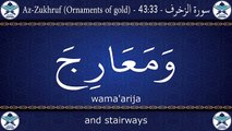 Learn Surah Az-Zukhruf Word By Word in English Translation   Arabic Transliteration(360P)