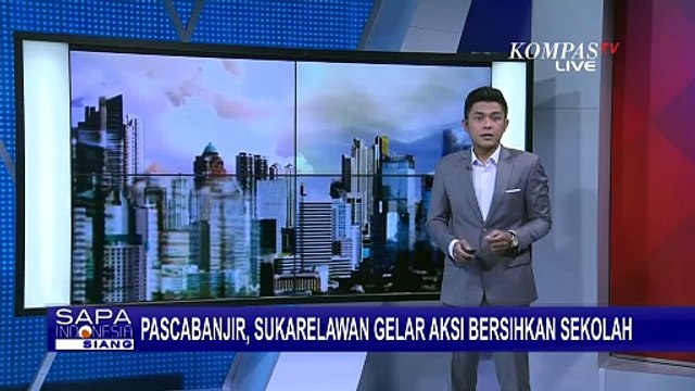 Pasca-Banjir Luapan Danau Limboto, Sukarelawan Gelar Aksi Bersihkan Sekolah