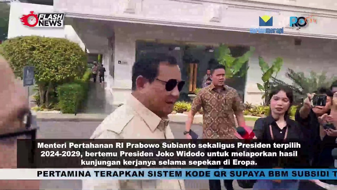 Temui Presiden Jokowi, Prabowo Laporkan Hasil Kunjungan di Eropa