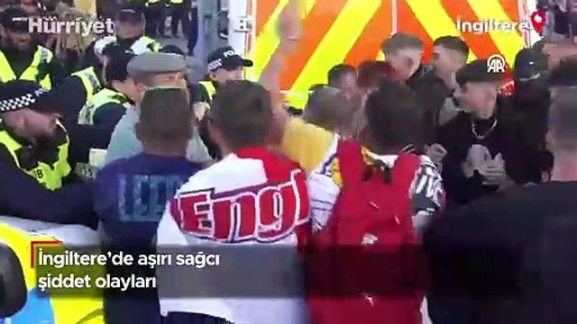 İngiltere'de aşırı sağcı sokak olayları dalga dalga ülkenin birçok bölgesine yayıldı