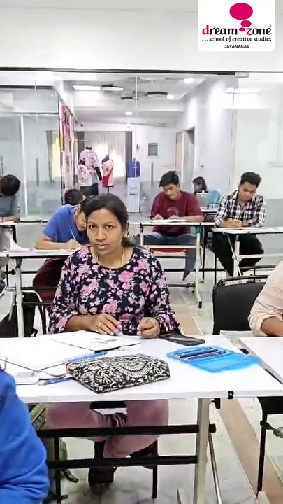 Dreamzone Interior Design Students Sketching class at Jayanagar