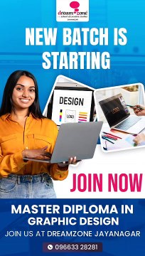 Starting New Batches for Graphics Design at Dreamzone Jayanagar