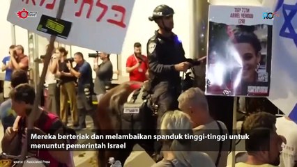 Bentrokan Terjadi di Tel Aviv Demonstran Menuntut Pembebasan Sandera