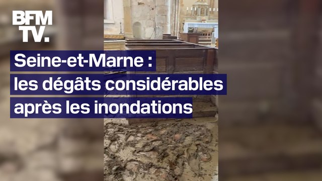 Seine-et-Marne: les images des dégâts causés par les inondations cette semaine à Sablonnières