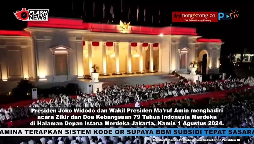 Jokowi Hadiri Dzikir dan Doa Bersama Menyambut HUT RI ke 79 di Istana Merdeka