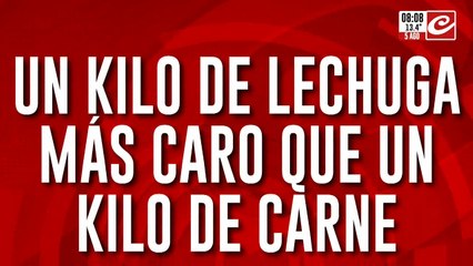 Insólito: en Argentina un kilo de lechuga cuesta más caro que un kilo de carne