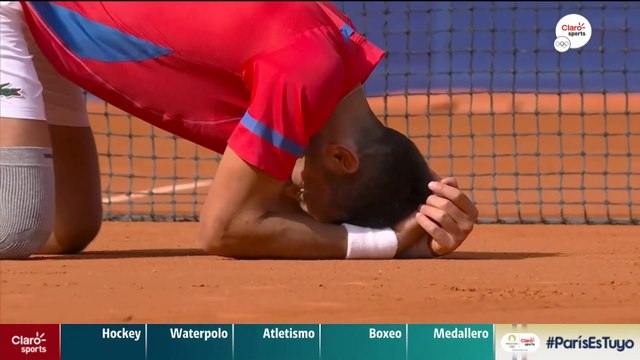El llanto después de Novak Djokovic vs Carlos Alcaraz 7-6 (3) y 7-6 (2) | Juegos Olímpicos 2024 París | Tenis, Masculino, Individual, Final