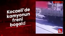 Kocaeli'de kamyonun freni boşaldı