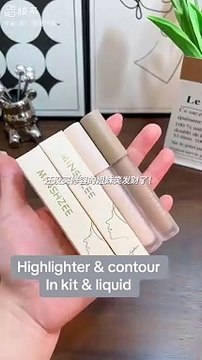 Highlighter & contour kit and liquid pack
