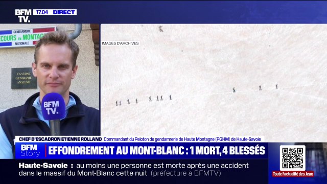 Avalanche au Mont-Blanc: On déconseille vivement aux alpinistes de repartir sur cet itinéraire-là en ce moment , déclare le gendarme Etienne Rollad