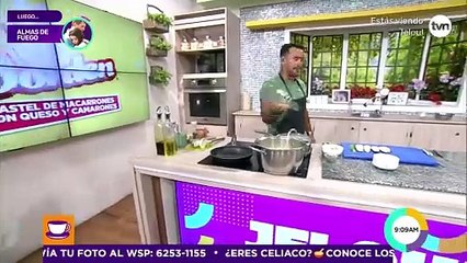 Pastel de macarrones con queso y camarones (parte final)