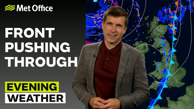 Met Office Evening Weather Forecast 05/08/24 – Rain pushing eastwards
