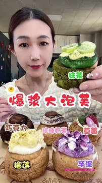 #56 Desserts Mukbang/ASMR || Popping cream puffs