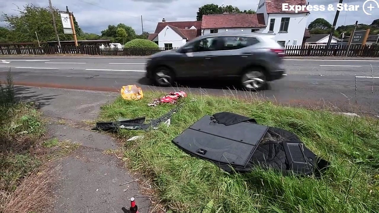 The scene of a fatal RTA on A449 Summerfield, Kidderminster. - video ...