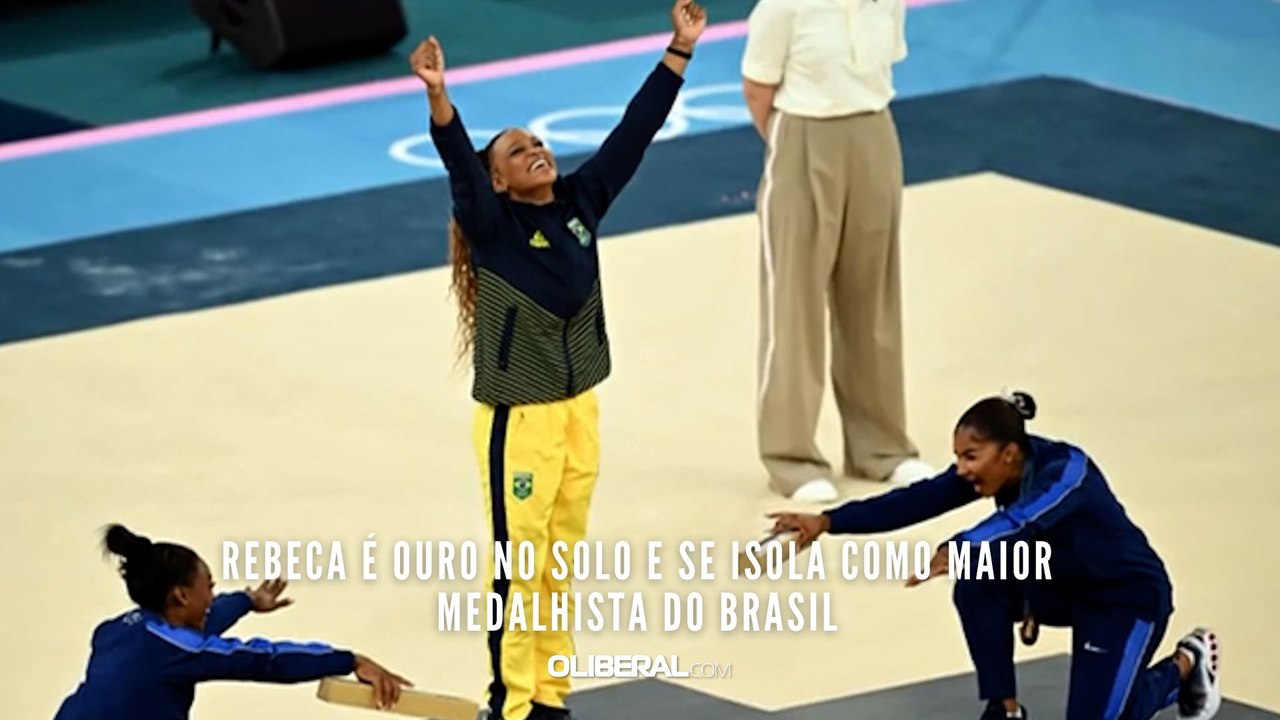 Rebeca é ouro no solo e se isola como maior medalhista do Brasil