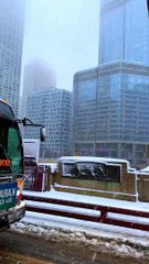 Chicago ❄️♥️ snow drive is the best drive ❄️️ DuSable Bridge x Wacker Dr Chicago IL  #chicago