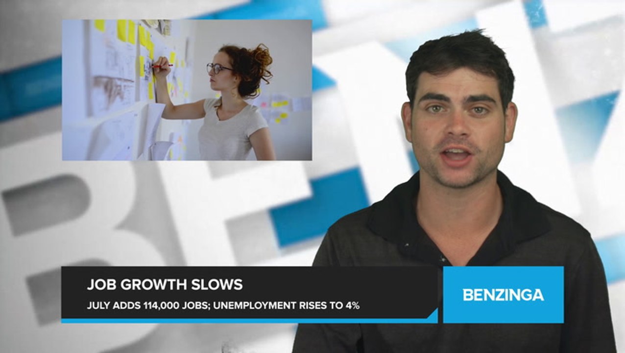 Job Growth Slows in July with Only 114,000 Jobs Added. Unemployment Rate Rises to Over 4%, Highest Since October 2021