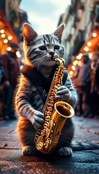 Cat dancing music make it Artificial intelligence  very funny video/ #AI #fyp #trend Artificial intelligence video