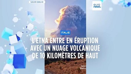 L'éruption de l'Etna crée un nuage de cendres de 10 kilomètres d'altitude
