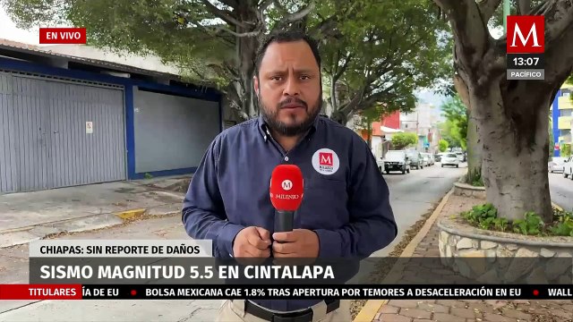 Sismo de magnitud 5.5 con epicentro en Cintalapa, sacude Chiapas; no se reportan daños