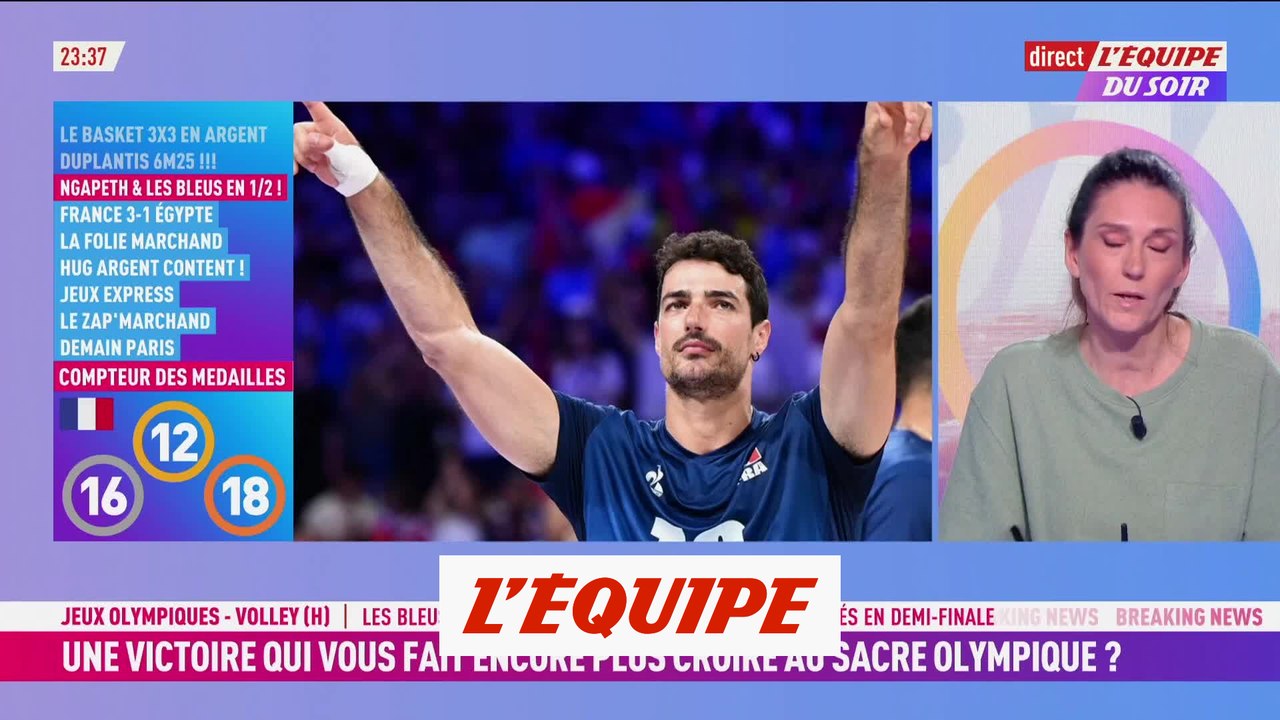 Les Bleus s'imposent au tie-break contre l'Allemagne et filent en demi-finales  - Volley - JO 2024