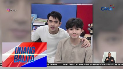 Young "Hiroshi" Migz Diokno, nag-share ng picture kasama si David Licauco | Unang Balita