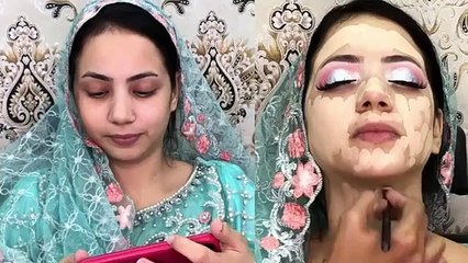 Soft walima bridal makeup tutorial __ best summer foundation Enhanced Beauty.