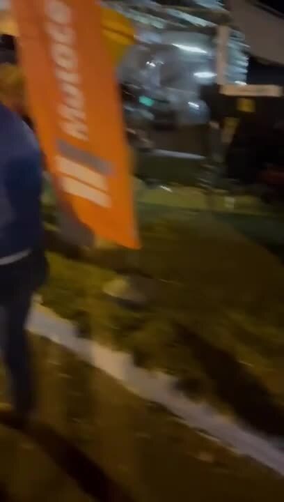 Drunk Guy Loses Balance and Falls While Dancing on Lawnmower