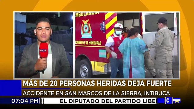 Brutal accidente deja varias personas heridas en San Marcos de La Sierra, Intibucá