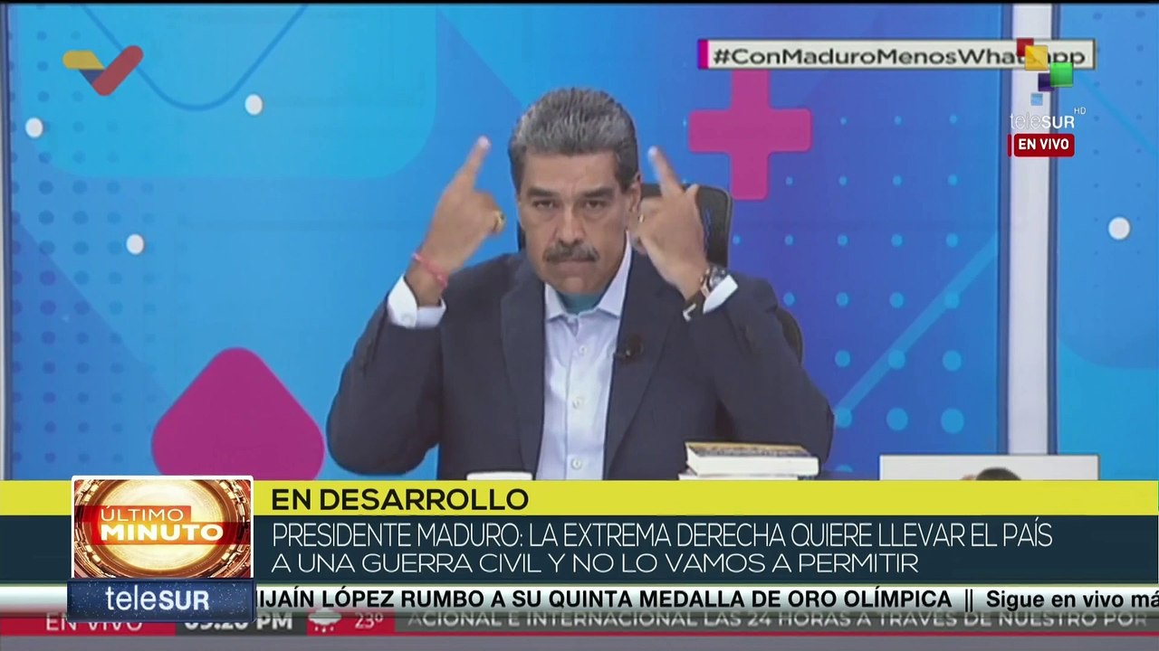 Presidente Nicolás Maduro aseguró que la extrema derecha solo quiere generar violencia
