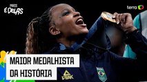 Rebeca leva o ouro no solo e é a maior medalhista da história Olímpica do Brasil