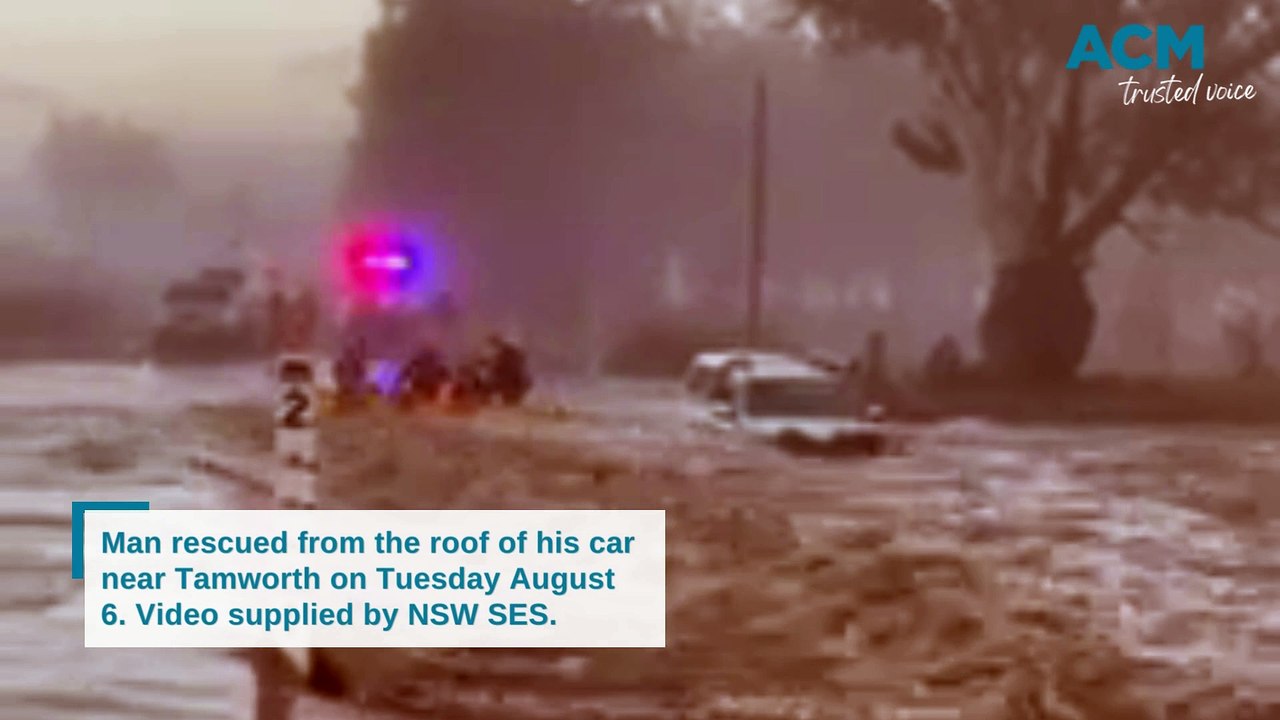 SES rescues man from flood waters near Tamworth