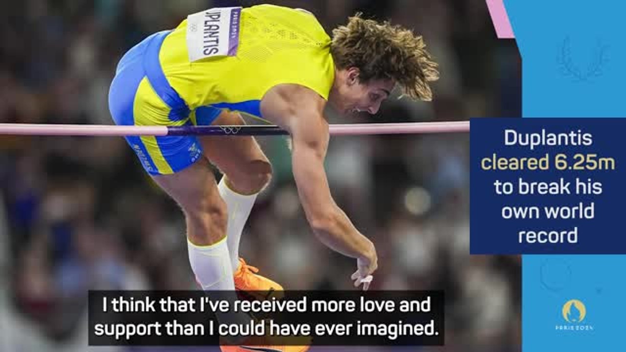 Duplantis 'proud' to take pole vault gold medal...
