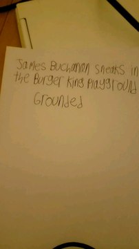 James Buchanan sneaks in the Burger King playground/ Grounded / Punished Credits to Colors 358