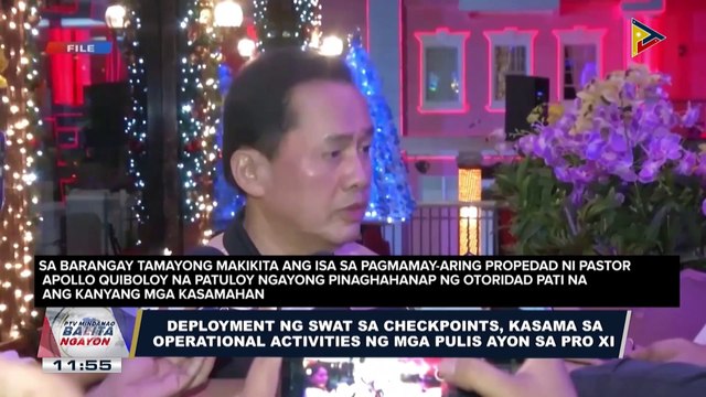 Deployment ng SWAT sa checkpoints, kasama sa operational activities ng mga pulis ayon sa PRO XI