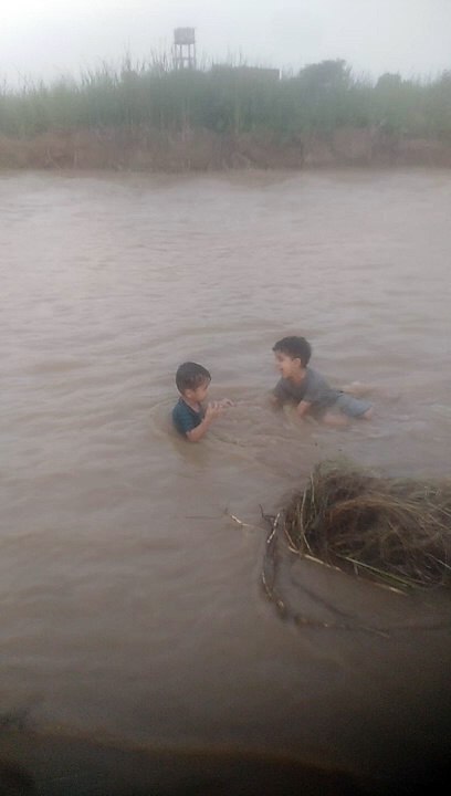 enjoying at the river