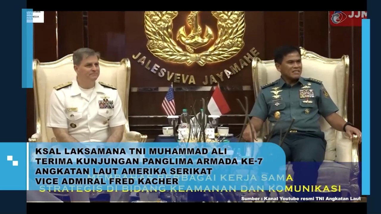 KSAL Laksamana TNI Muhammad Ali Terima Kunjungan Panglima Armada Ke-7 Angakatan Laut Amerika Serikat Vice Admiral Fred Kacher