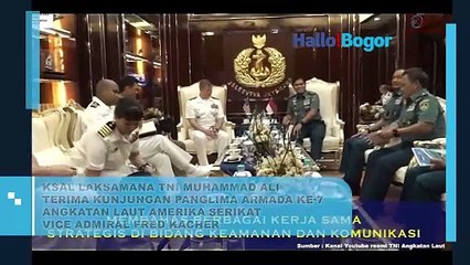 KSAL Laksamana TNI Muhammad Ali Sambut Hangat Panglima Armada Ke-7 AS, Vice Admiral Fred Kacher