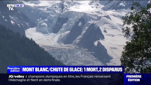 Chute de glace au Mont Blanc: une opération de secours compliquée à cause du risque élevé d'une nouvelle avalanche