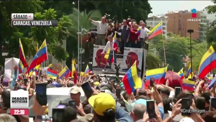 Reaparece líder opositora en Venezuela en gran movilización en Caracas