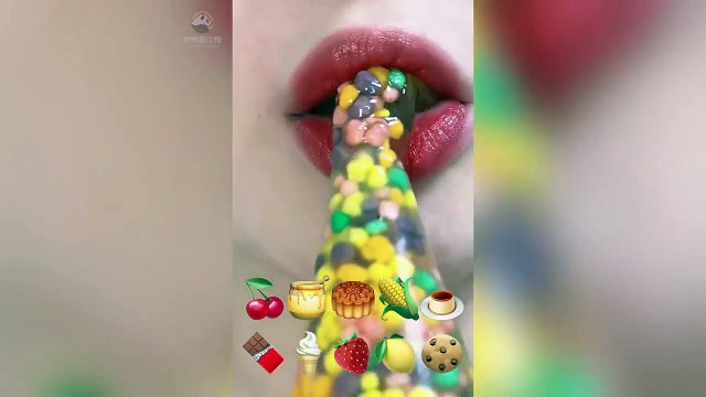 8 minutes of emoji 'Food Challenge' eating broadcast collection eating sounds